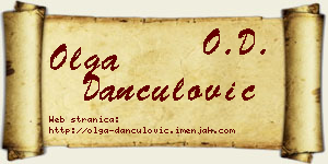 Olga Dančulović vizit kartica